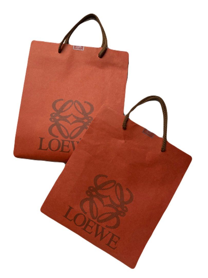 Loewe medium paper bag (Category: Activewear) located in Cagwait. Submitted by roundsociety_ph (Listing ID 1462699060, Image 1). Description: ₱900 for both.