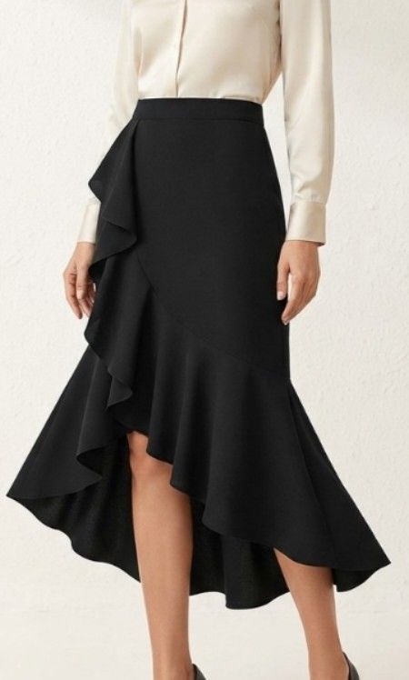 Long black ruffles skirt (Category: Skirts) located in Bocaue. Submitted by jessdcluters (Listing ID 1462821648, Image 1). Description: .