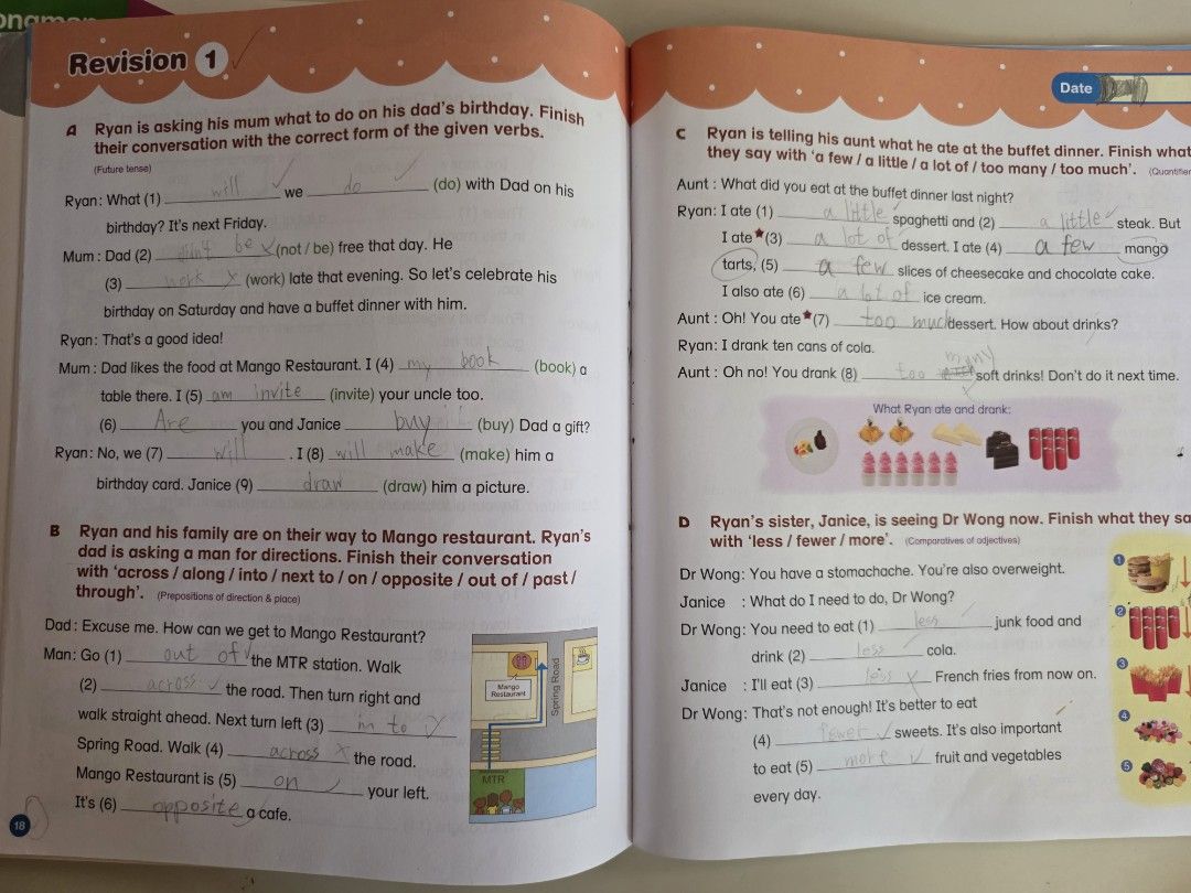 Longman Smart Grammar 4A & 4B 英文文法練習簿 （分類：教科書）位於 Hong Kong。 由 cherry5177 提交（商品編號 1462752421，圖片 3）。簡介： ＄50/2本 兩本Longman Smart Grammar 4A同4B練習簿，適合小學程度。內容有文法練習同埋挑戰題，仲有溫習卡。書本有啲填寫過嘅痕跡，但唔影響使用。適合想操練英文文法嘅小朋友。 4A只寫過2,3頁。 4B只寫過幾頁，鉛筆，可擦。