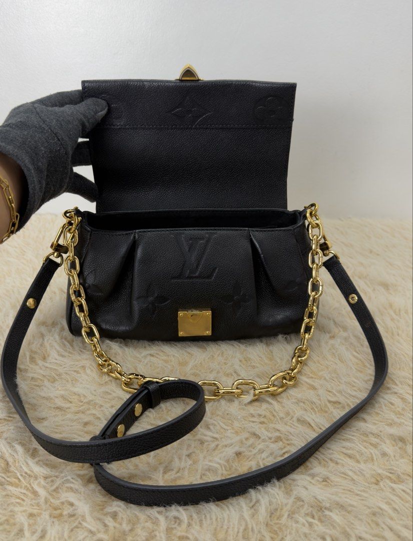 Louis Vuitton Favorite Monogram Empreinte Leather (Category: Luxury Bags & Wallets) located in Manila. Submitted by luxuryprelovedbagsby_by_agnes (Listing ID 1462845738, Image 2). Description: 203K SRP Like New Condition Long Wallet Promax Fit Inside Microchipped / Full Set.