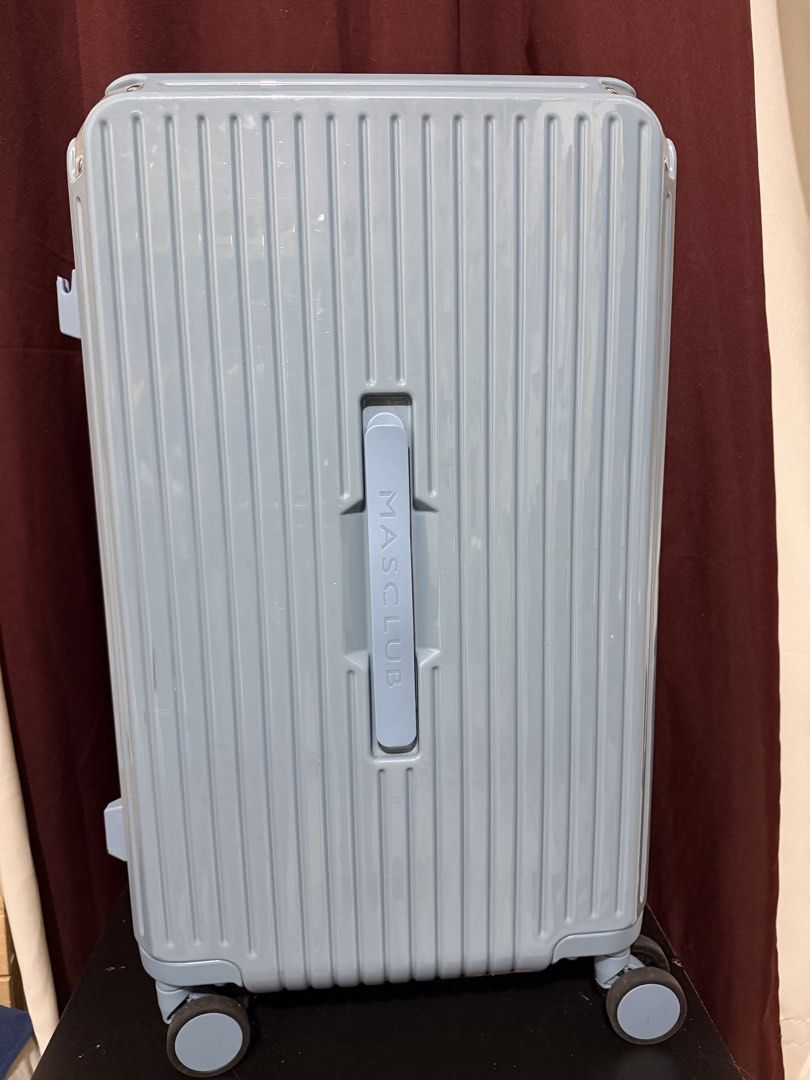 Luggage bought in Osaka (Category: Luggage) located in Caloocan City. Submitted by rohllee (Listing ID 1462717046, Image 1). Description: - Light blue MAS CLUB luggage - Ribbed design with silver corner protectors - Retractable handle for easy maneuvering - Four spinner wheels for 360-degree movement - Built-in TSA lock for security - Ideal for all your travel needs Luggage bought in Osaka Used once ginamit lang pang uwi ng mga pasalubong from Os