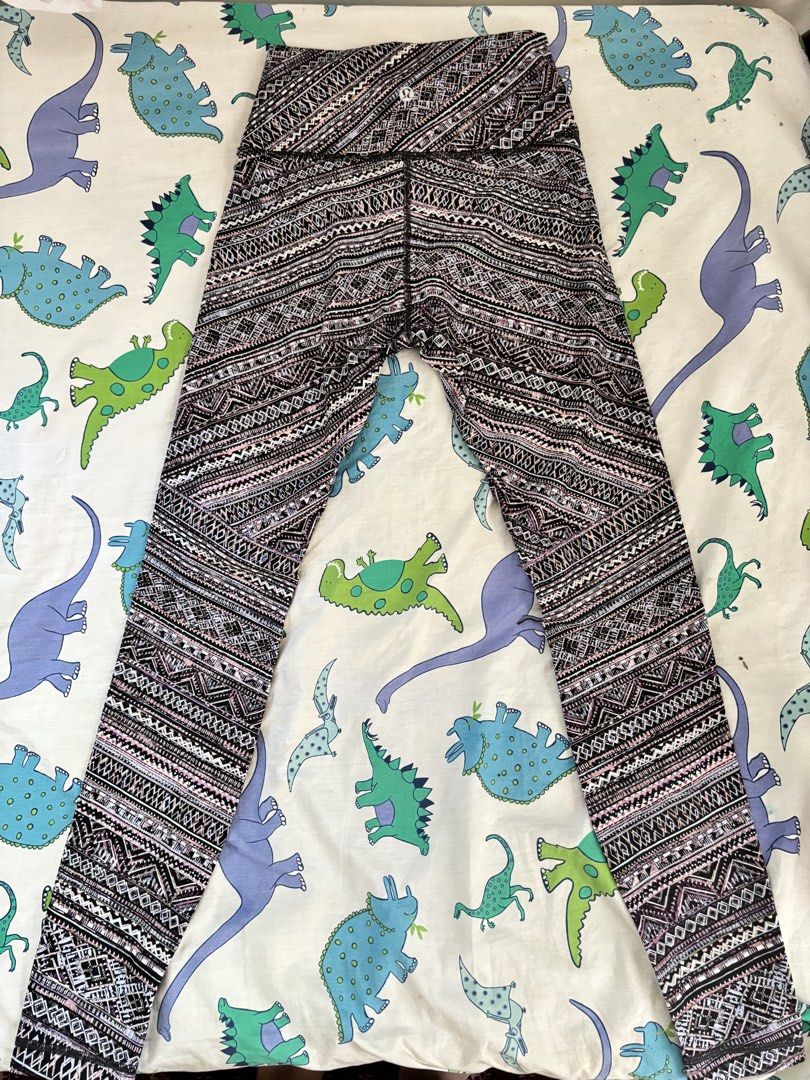 Lululemon Align Patterned Leggings (Category: Activewear) located in Paranaque City. Submitted by ggg.bin (Listing ID 1462781008, Image 2). Description: - Size S - Authentic Lululemon Align leggings - Unique geometric pattern - High-waisted for a flattering fit - Ultra-comfortable and stretchy fabric - Ideal for yoga, workouts, or everyday lounging - Features the iconic Lululemon logo on the back waistband - Selling as they no longer fit.
