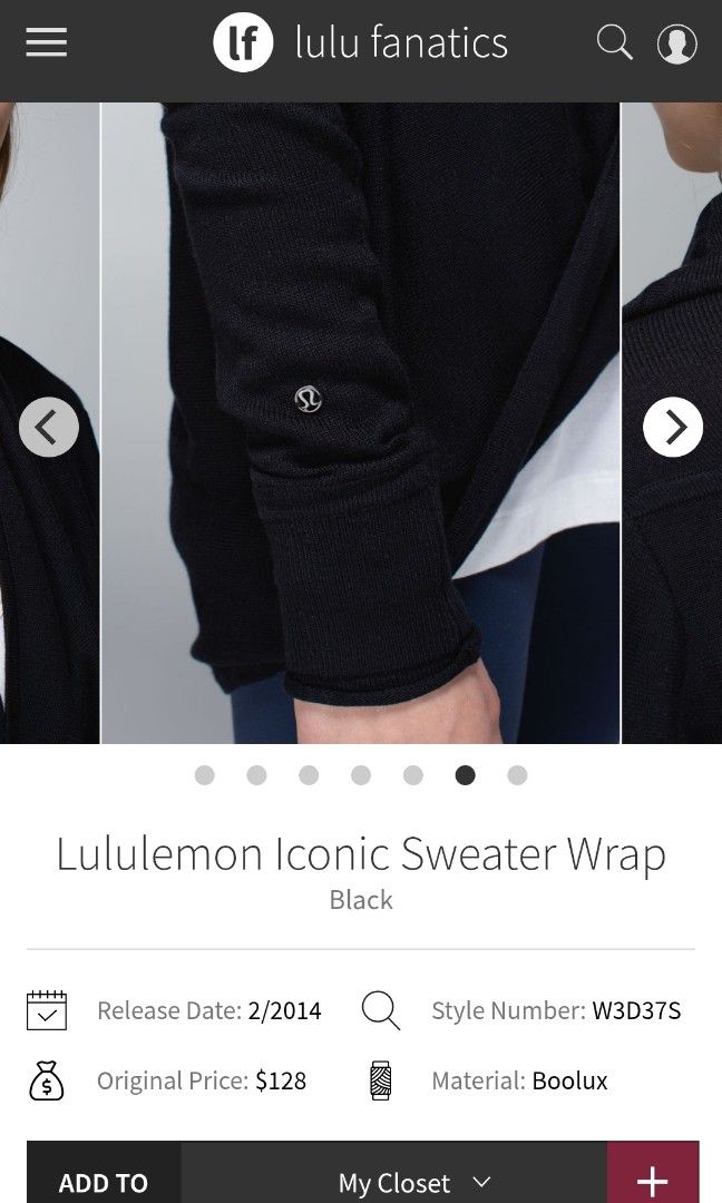 Lululemon iconic sweater wrap (Category: Coats, Jackets and Outerwear) located in San Pedro. Submitted by thriftersthrift (Listing ID 1462873155, Image 3). Description: Good condition Already wash Color rate : 9.5 /10 🌵ALL ITEMS ARE FROM UKAY BALE SO MANAGE YOUR EXPECTATION 🌵 ASK SELLER FOR MORE INFORMATION COLOR MAY CHANGE TRU LIGHTING.