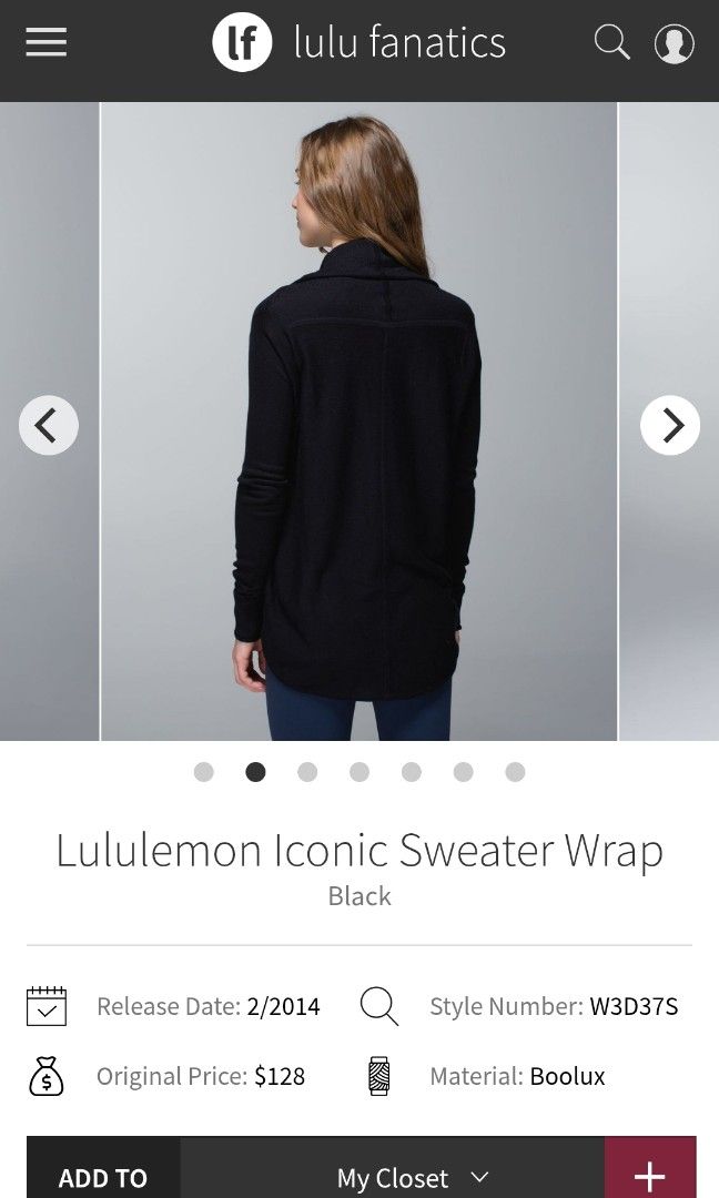 Lululemon iconic sweater wrap (Category: Coats, Jackets and Outerwear) located in San Pedro. Submitted by thriftersthrift (Listing ID 1462873155, Image 2). Description: Good condition Already wash Color rate : 9.5 /10 🌵ALL ITEMS ARE FROM UKAY BALE SO MANAGE YOUR EXPECTATION 🌵 ASK SELLER FOR MORE INFORMATION COLOR MAY CHANGE TRU LIGHTING.