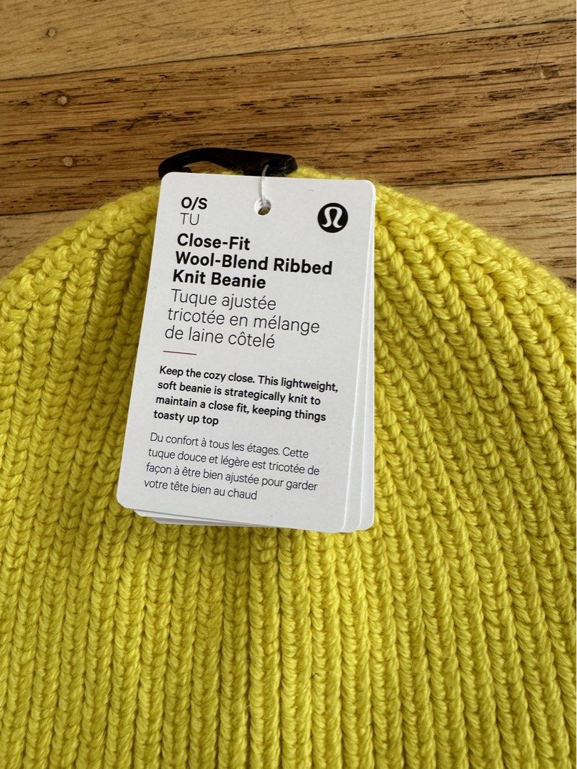 Lululemon Wool-Blend Ribbed Knit Beanie (Category: Beanies) located in Pasig City. Submitted by canadianlootstuts (Listing ID 1462683227, Image 2). Description: Brand new with tags! OSFA. 3 pcs available..