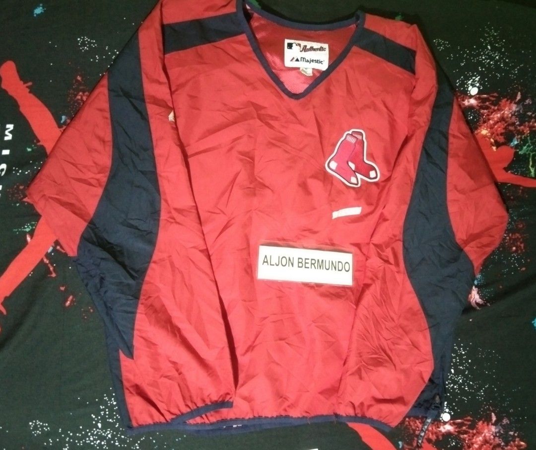 Majestic Boston Red Sox Authentic Collection Jacket (Category: Coats, Jackets and Outerwear) located in Quezon City. Submitted by aljonbermu25659 (Listing ID 1462703623, Image 1). Description: - Authentic Majestic Boston Red Sox Jacket - Color: Red and Navy Blue - Size: Medium (M) - Made in Indonesia - Features classic Red Sox logo - Ideal fan gear for baseball enthusiasts.