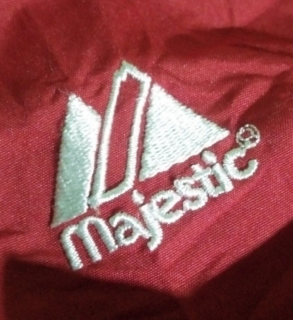 Majestic Boston Red Sox Authentic Collection Jacket (Category: Coats, Jackets and Outerwear) located in Quezon City. Submitted by aljonbermu25659 (Listing ID 1462703623, Image 2). Description: - Authentic Majestic Boston Red Sox Jacket - Color: Red and Navy Blue - Size: Medium (M) - Made in Indonesia - Features classic Red Sox logo - Ideal fan gear for baseball enthusiasts.