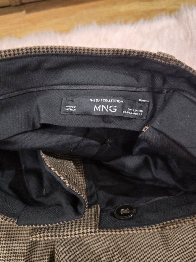 Mango trousers men (Category: Trousers) located in Manila. Submitted by machoxmatt (Listing ID 1462882654, Image 2). Description: fitted only (no more tags) size: 42 euro waist: 16 inches length: 35.5 inches (altered) mop:bdo/gcash shipping at buyer's expense.