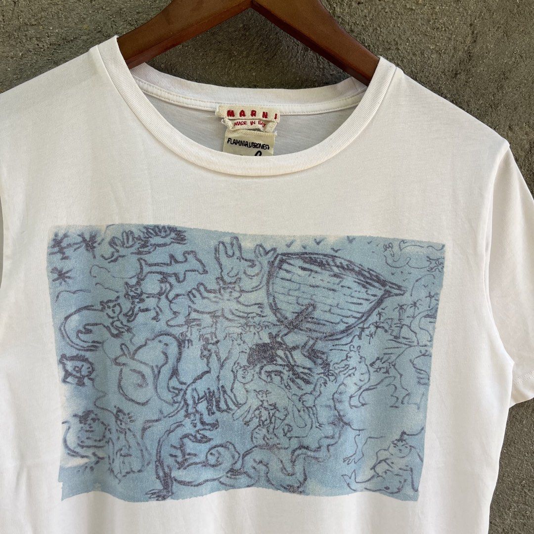 MARNI X FLAMINIA VERONESI (Category: Shirts) located in Manila. Submitted by flippinn (Listing ID 1462714009, Image 2). Description: Medium 17.5W 24L Need wash, Yellow stain Lalamove or J&t Express + Shipping fee.
