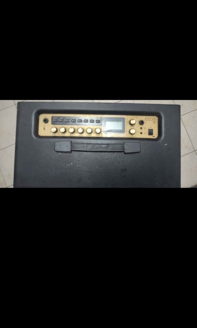 Marshall Amplifier CODE 50 (Category: Musical Instruments) located in Kota Kinabalu. Submitted by mac_macq_macque (Listing ID 1462767243, Image 2). Description: The Marshall Code 50 is a 50-watt, 1x12" digital modeling combo amplifier designed for versatility, offering 100 editable presets, 14 preamp models, 4 power amp models, and 8 speaker emulations. It features Bluetooth connectivity for the Marshall Gateway app, USB recording, and is suitabl