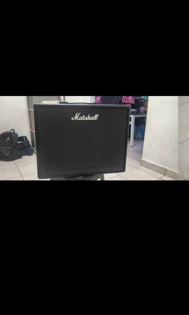 Marshall Amplifier CODE 50 (Category: Musical Instruments) located in Kota Kinabalu. Submitted by mac_macq_macque (Listing ID 1462767243, Image 3). Description: The Marshall Code 50 is a 50-watt, 1x12" digital modeling combo amplifier designed for versatility, offering 100 editable presets, 14 preamp models, 4 power amp models, and 8 speaker emulations. It features Bluetooth connectivity for the Marshall Gateway app, USB recording, and is suitabl