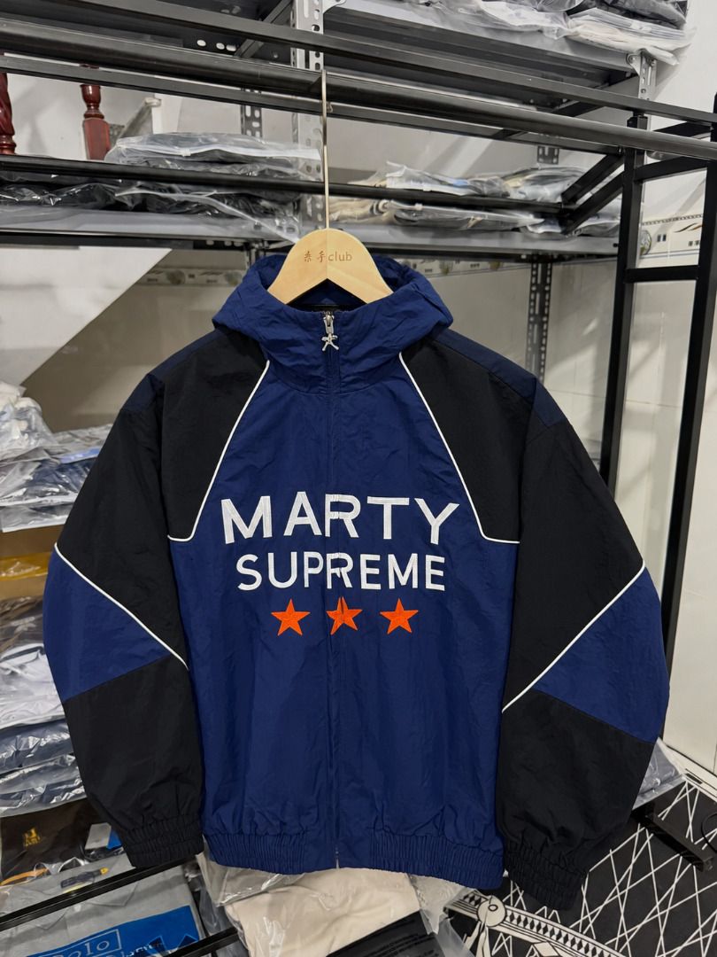 Marty Supreme Jacket (Category: Activewear) located in San Fernando. Submitted by fynder (Listing ID 1462732004, Image 1). Description: Marty Supreme Jacket By Nahmas Excellent Condition With Packaging On hand size small Dimes 23x24 ready to ship We also have other sizes available ( S-XL ) 6-8 days ETA 💬 DM for more Photos or Size Chart 💬 More drops daily on IG: @fynder1 🔒 Buyer protection through Carousell — shop with confidence .