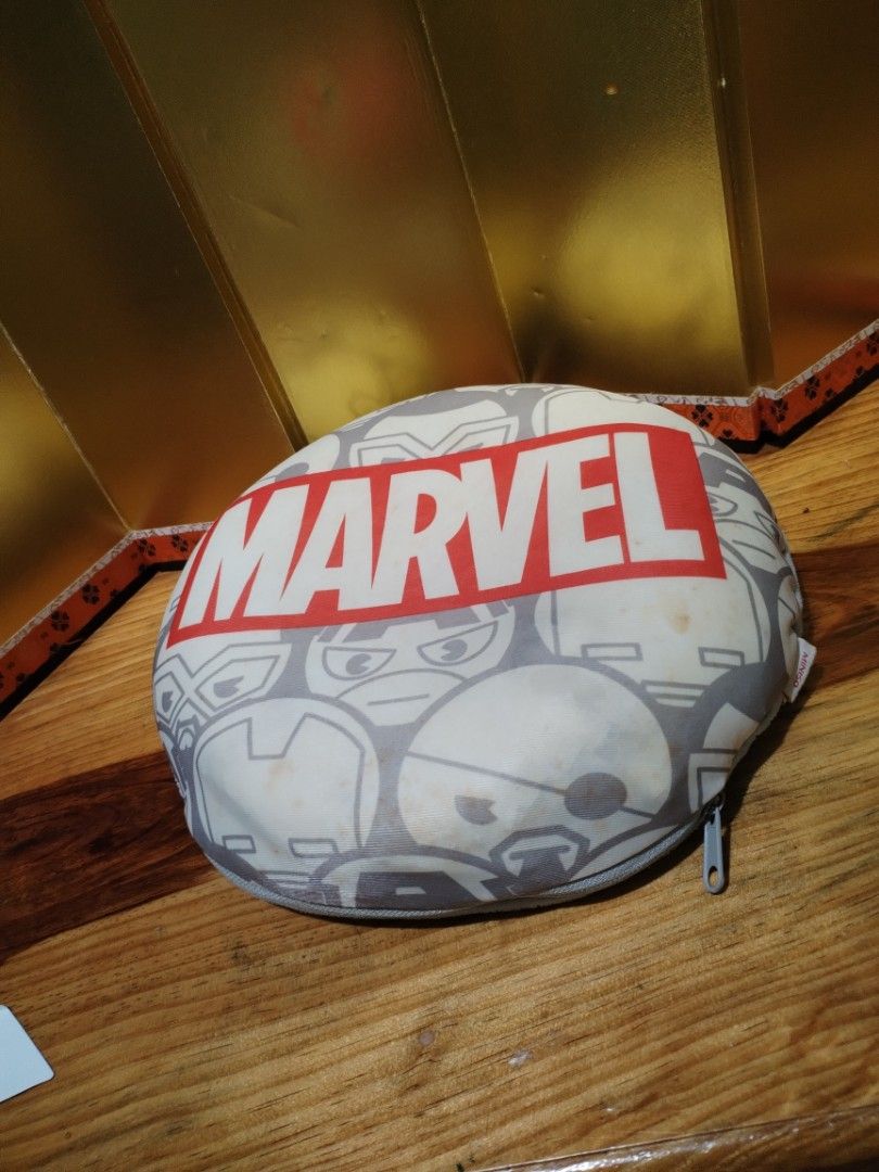 Marvel Avengers Neck Pillow by Miniso (Category: Bedding & Towels) located in Manila. Submitted by malditas (Listing ID 1462825195, Image 2). Description: - Fun Marvel Avengers print - Soft grey plush fabric on the reverse side - Convenient snap closure - Perfect for travel and lounging From HT box BUY AS IS (NO RETURN, NO EXCHANGE, NO REFUND unless stated) LOCATION For dropping: BAGUIO- Mabini LA TRINIDAD - KM. 5 SHIPPING via J&T + SF payment 1s