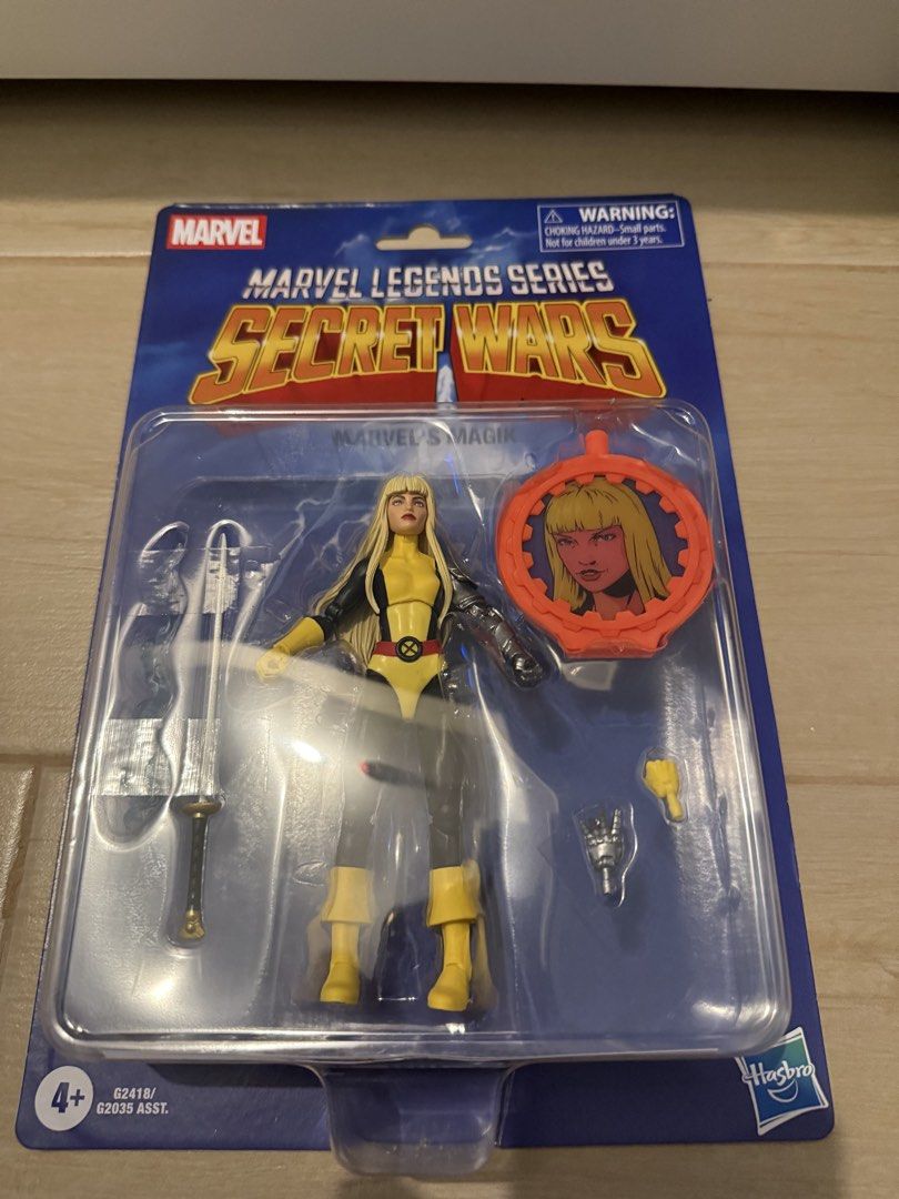 Marvel Legends Secret Wars Magik Action Figure (Category: Figurines & Statues) located in Taguig. Submitted by manchildcollects (Listing ID 1462861643, Image 1). Description: - Marvel Legends Secret Wars Magik action figure - Brand new, sealed in original packaging - Comes with sword accessory - Includes alternate hand part - Ideal for Marvel collectors .