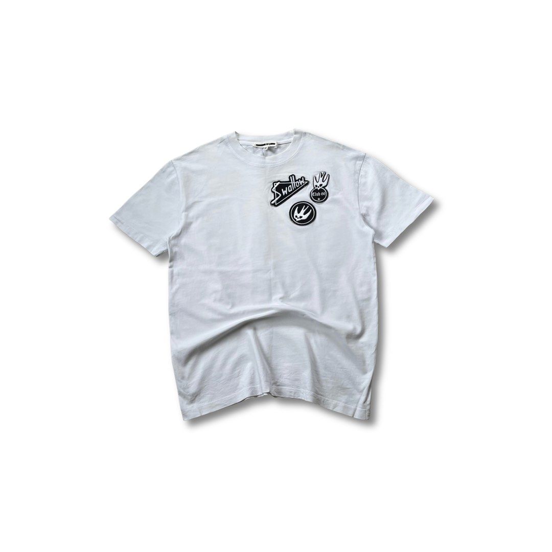 MCQ by Alexander Mcqueen Swallow Tee (Category: Luxury Apparel) located in Panabo. Submitted by curated.dept (Listing ID 1462725704, Image 1). Description: size medium 20 width, 27 length excellent condition 9.5/10 color rate flawless/no issues.