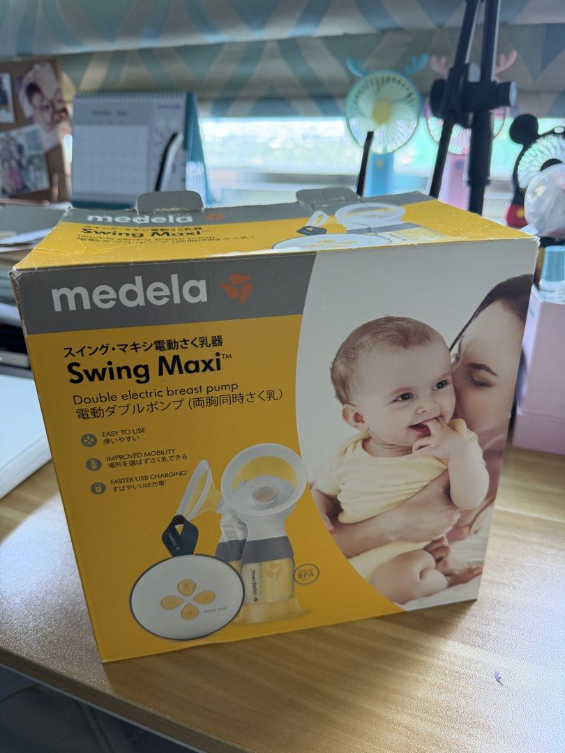 Medela Swing Maxi Double Electric Breast Pump (Category: Breastfeeding & Bottle Feeding) located in Taguig. Submitted by teamarbo (Listing ID 1462707729, Image 1). Description: - Medela Swing Maxi double electric breast pump - Easy to use and portable - Faster USB charging - Improved mobility for pumping on the go - Includes all parts shown in the photos - Ideal for mothers needing efficient milk expression Used only twice (since baby opted for f