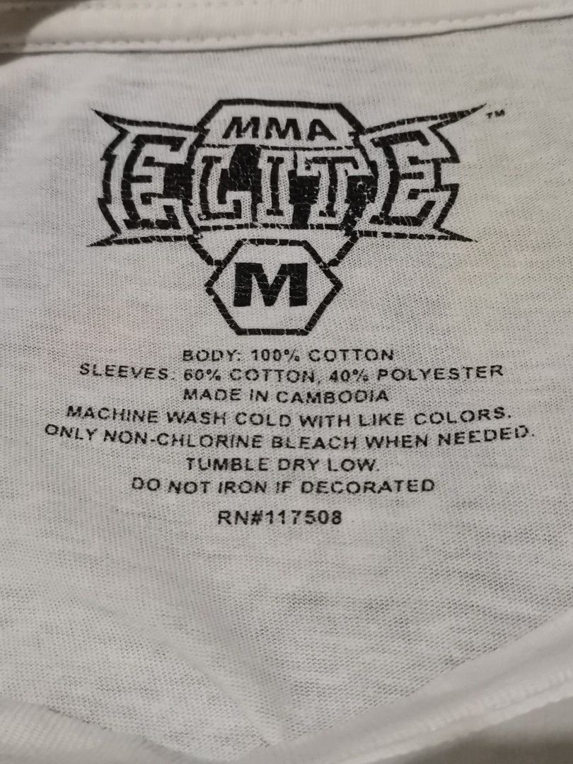 MMA ELITE long sleeve (Category: Tshirts & Polo Shirts ) located in San Pedro. Submitted by thriftersthrift (Listing ID 1462872984, Image 3). Description: Width(inches) :19.5 Length(inches) :27.5 Good condition Already wash Color rate : 9.5 /10 🌵ALL ITEMS ARE FROM UKAY BALE SO MANAGE YOUR EXPECTATION 🌵 ASK SELLER FOR MORE INFORMATION COLOR MAY CHANGE TRU LIGHTING.