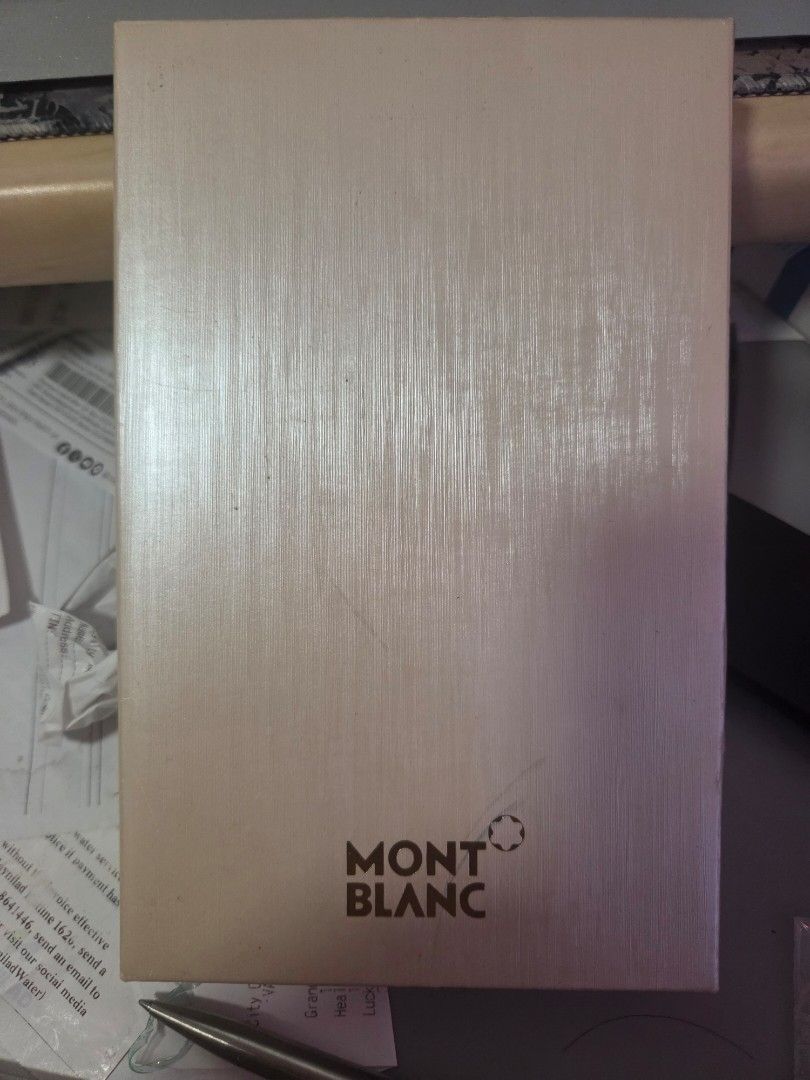 Mont Blanc Pen Set with Leather Pouch (Category: Stationery & School Supplies) located in Paranaque City. Submitted by antik-antik (Listing ID 1462704907, Image 1). Description: - Authentic Mont Blanc Pen Set - Includes three pens and a matching deep red leather pouch - Pens feature a luxurious deep red finish with elegant gold accents - Mont Blanc logo clearly visible on each pen - Comes in the original Mont Blanc presentation box - Ideal gift f