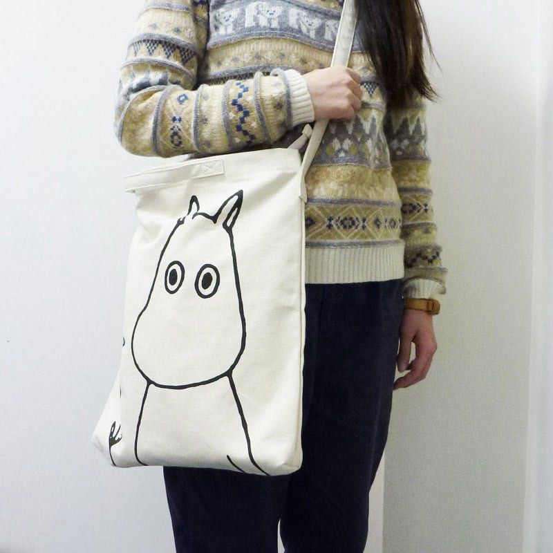 Moomin Bag (Category: Cross-body Bags) located in Binangonan. Submitted by claymique (Listing ID 1462811399, Image 2). Description: Moomin Bag - can be sling or handheld good for errands!.