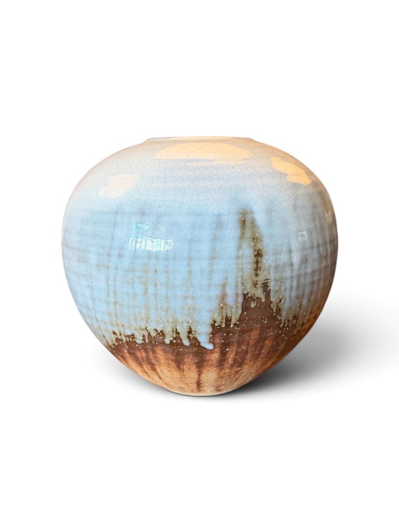 Multicolor Light White and Rust Color Ceramic Japanese Vase (Category: Vases & Decorative Bowls) located in Paranaque City. Submitted by peariwinkle (Listing ID 1462732841, Image 1). Description: Payment via GCash / bank transfer & shipping through lalamove car or gogoexpress. Pick-up also available. Shipping is shouldered by buyer. H: 8in D: 7.5in Mouth: 3.5in.