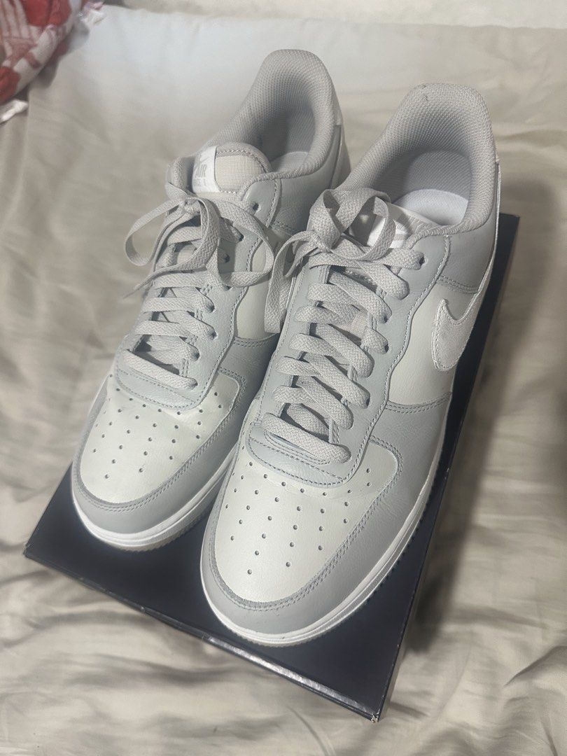 Nike Air Force 1 Grey White (Category: Casual Shoes) located in Manila. Submitted by cris.angelo.fernandez (Listing ID 1462735391, Image 1). Description: - Classic Nike Air Force 1 ‘07 Lvl 8 (Light Bone/Summer White) Size US 10.5 - Cool grey and white colorway - Soles show some signs of wear, but are still in good shape - Includes original box - Ideal for everyday wear - Use around 5-10x - Bought in Japan - Negotiable if you will purchase multipl