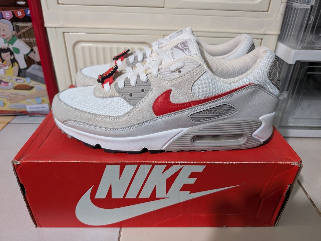 Nike Air Max 90 University Red (Category: Casual Shoes) located in Taguig. Submitted by laptopmachine (Listing ID 1462789757, Image 1). Description: Nike Air Max 90 – White/University Red 100% Original Condition: Brand New Size: US Men’s 10.5 | 28.5 cm | EUR 44.5 Meetup: MRT/LRT Stations Can book thru Lalamove PM Me. Thanks.