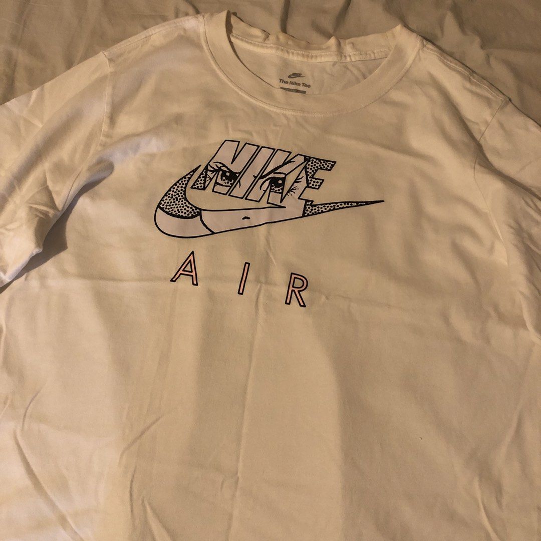 Nike Air White Graphic Shirt (Category: Tshirts & Polo Shirts ) located in Angeles City. Submitted by csmcgrl (Listing ID 1462807707, Image 1). Description: — small to medium — price is negotiable — on hand, no rush shipping 🧾 mop: maribank, maya 🚚 mod: direct jnt 📍loc: angeles city, pampanga .