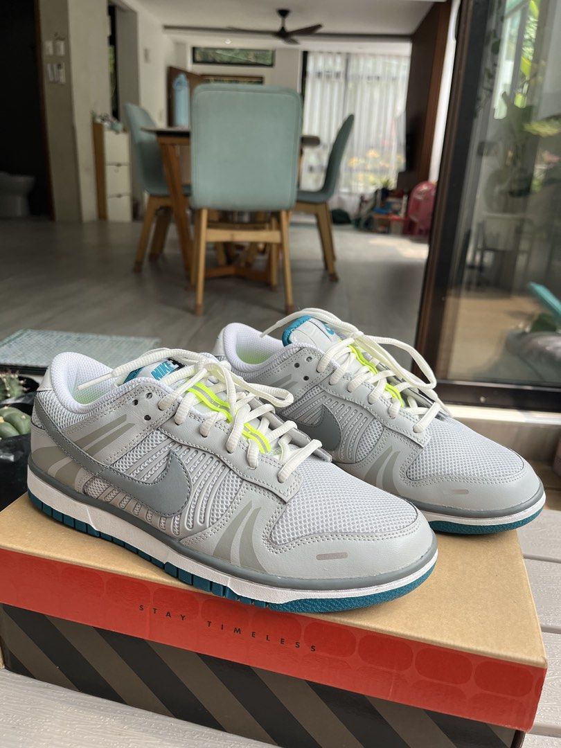 Nike Dunk Low Timeless (Category: Sneakers) located in Cebu City. Submitted by cloystercarillo (Listing ID 1462773753, Image 1). Description: -Nike dunk low FJ5473-099 (grey fog) -discontinued model - 25.5 to 26 cm (unisex) - Grey Nike Dunks with teal accents - Mesh and leather upper - brand new. Comes with original box - Ideal for casual wear - Bright yellow laces - Insole features a unique clock graphic -bought brand new from Japan (2026).