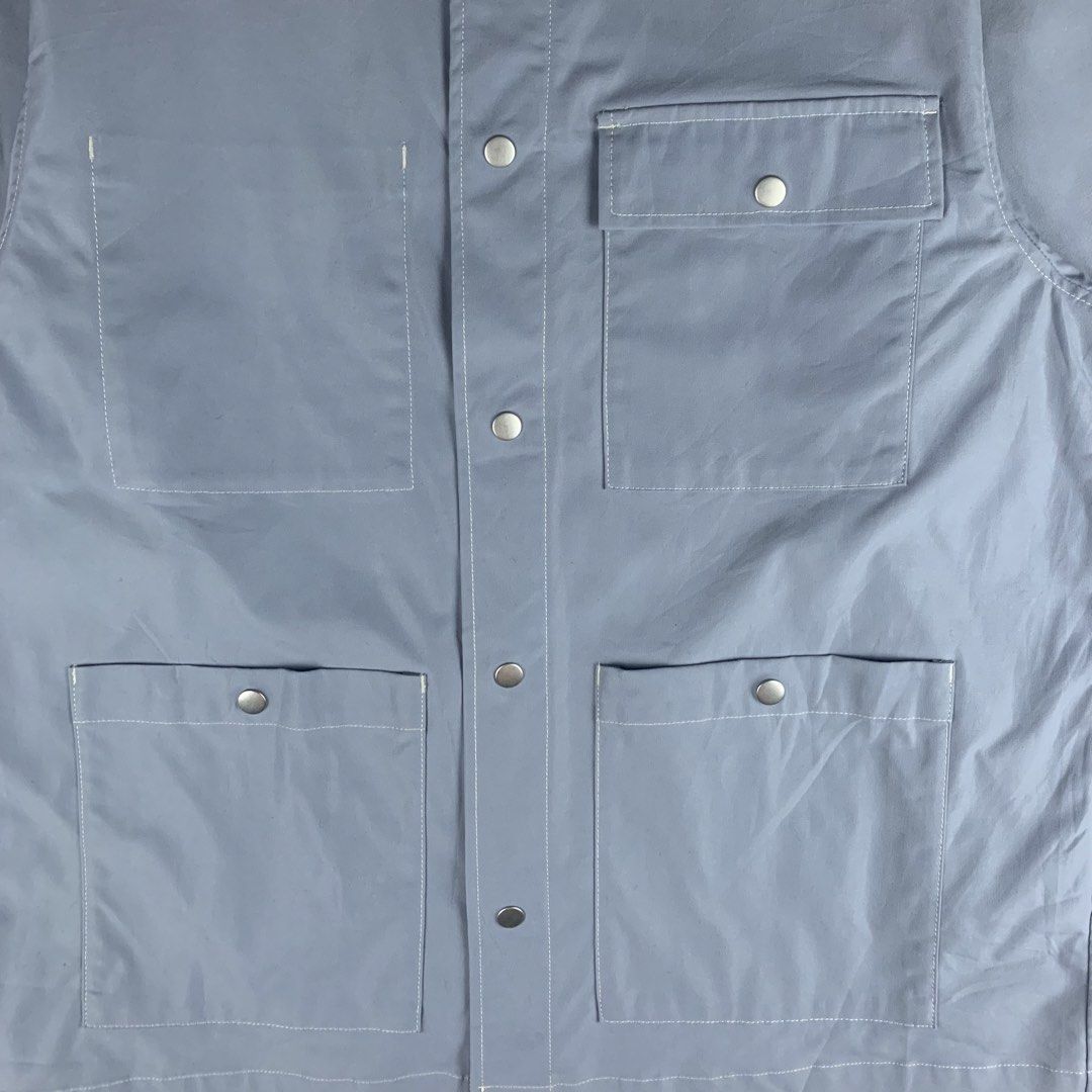 Niko and... Japan Light Blue Snap Button Utility Shirt Jacket (Category: Coats, Jackets and Outerwear) located in Baguio. Submitted by vintage_lurker (Listing ID 1462862774, Image 3). Description: Size on tag: Large Width: 25” Length: 30” Issue/s: none Mine: 820 + Shipping fee 📍Payment first policy. no COD or COP 📍All items Washed and Sanitized 🧼 Shoot your offer. I’m all ears‼️ OTHER DETAILS: - Light blue jacket from Niko and... - Size 4 - Fo