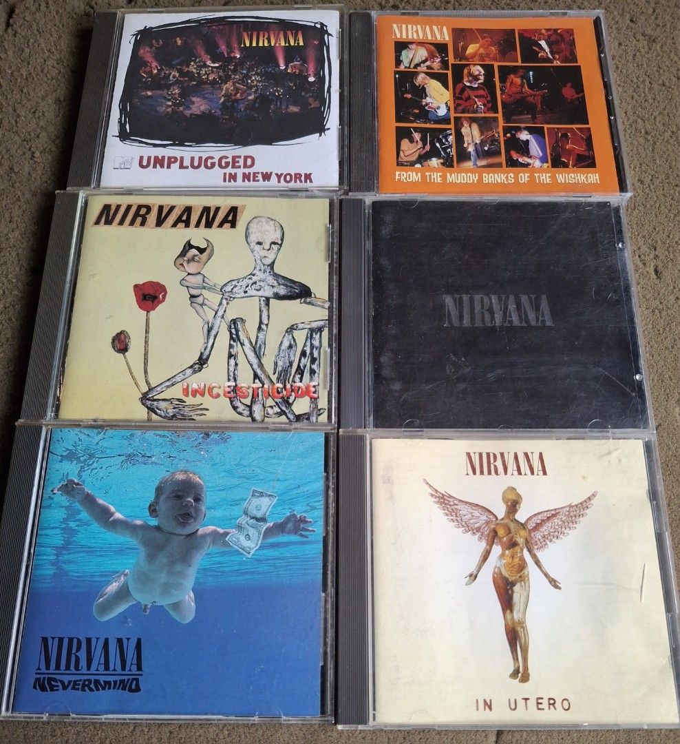 Nirvana Cd Set (Category: CDs & DVDs) located in Davao. Submitted by vintageklasiks (Listing ID 1462682237, Image 1). Description: Selling as set.
