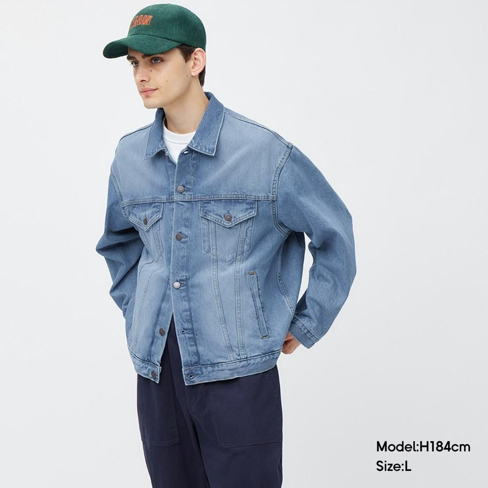 NJ118-GU MEN'S DENIM OVERSIZED JACKET (Category: Coats, Jackets and Outerwear) located in Bauang. Submitted by wintercollectionfc (Listing ID 1462820540, Image 3). Description: ❗️𝘼𝙡𝙡 𝙙𝙚𝙩𝙖𝙞𝙡𝙨 𝙥𝙤𝙨𝙩𝙚𝙙❗️ ✨𝗚𝗨 𝗠𝗘𝗡'𝗦 𝗗𝗘𝗡𝗜𝗠 𝗢𝗩𝗘𝗥𝗦𝗜𝗭𝗘𝗗 𝗝𝗔𝗖𝗞𝗘𝗧✨ ᴄᴏᴅᴇ: ɴᴊ-118 𝐏𝐫𝐢𝐜𝐞: 𝟗𝟖𝟖 + 𝐒𝐅 𝐨𝐧𝐥𝐲 Sulit na sulit! Mahal nito sa store. 🤑 ▪️ MEDIUM (Can fit up to Large) ▪️ Good as new ▪️ No issues ▪️ W 23" x L 26" ▪️ WASHED