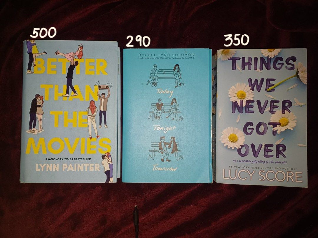 Novel Books📚 (Category: Storybooks) located in Manila. Submitted by xelocix23 (Listing ID 1462882993, Image 3). Description: BOOKS FOR SALE | WTB LFB PH ‼️ 📚 Better Than The Movies HB - with a few highlights (less than 5 pages) 🏷️ 550 Abby Jimenez Books BUNDLE: 800 📚 Say You’ll Remember Me 🏷️ 400 📚 Part of Your World 🏷️ 450 📚 Today Tonight Tomorrow 🏷️ 290 📚 Things We Never Got Over by Lucy Score 🏷️ 350 📚 Love Redesigned - Spine slight
