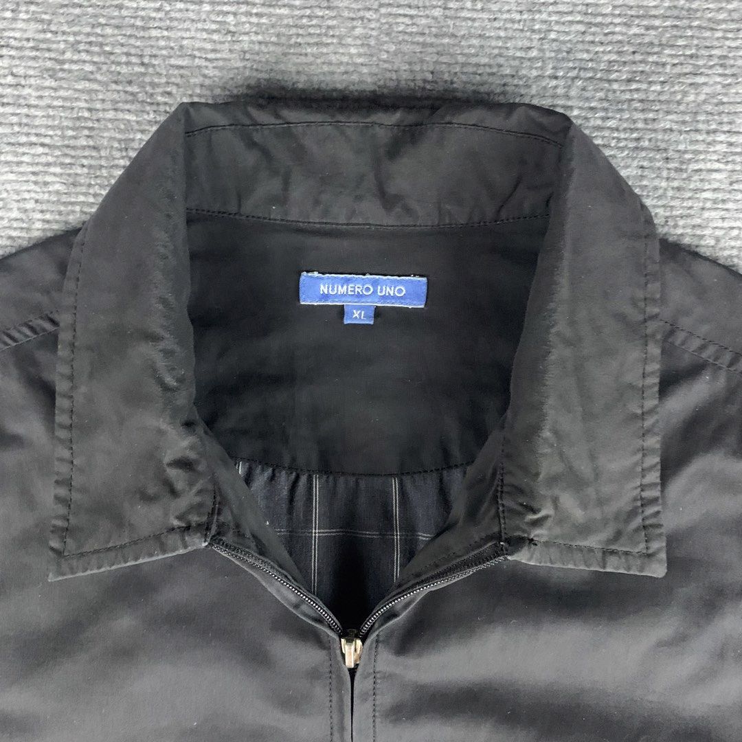 NUMERO UNO Black Zip-Up Collared Jacket (Category: Coats, Jackets and Outerwear) located in Baguio. Submitted by vintage_lurker (Listing ID 1462855401, Image 3). Description: Size on tag: XL Width: 25” Length: 28” Issue/s: none Mine: 720 + Shipping fee 📍Payment first policy. no COD or COP 📍All items Washed and Sanitized 🧼 Shoot your offer. I’m all ears‼️ OTHER DETAILS: - NUMERO UNO black zip-up jacket - Size: XL - Style: Classic collar - Featu