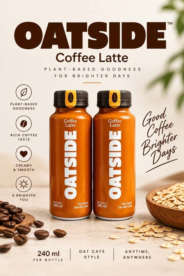 OATSIDE COFFEE LATTE! (Category: Health Food, Drinks & Tonics) located in Manila. Submitted by dolorchris69891 (Listing ID 1462829119, Image 1). Description: OATSIDE COFFEE LATTE! ☕️🤤 Only 350 ✅ Grocery Grade | Expiry: June 2027.