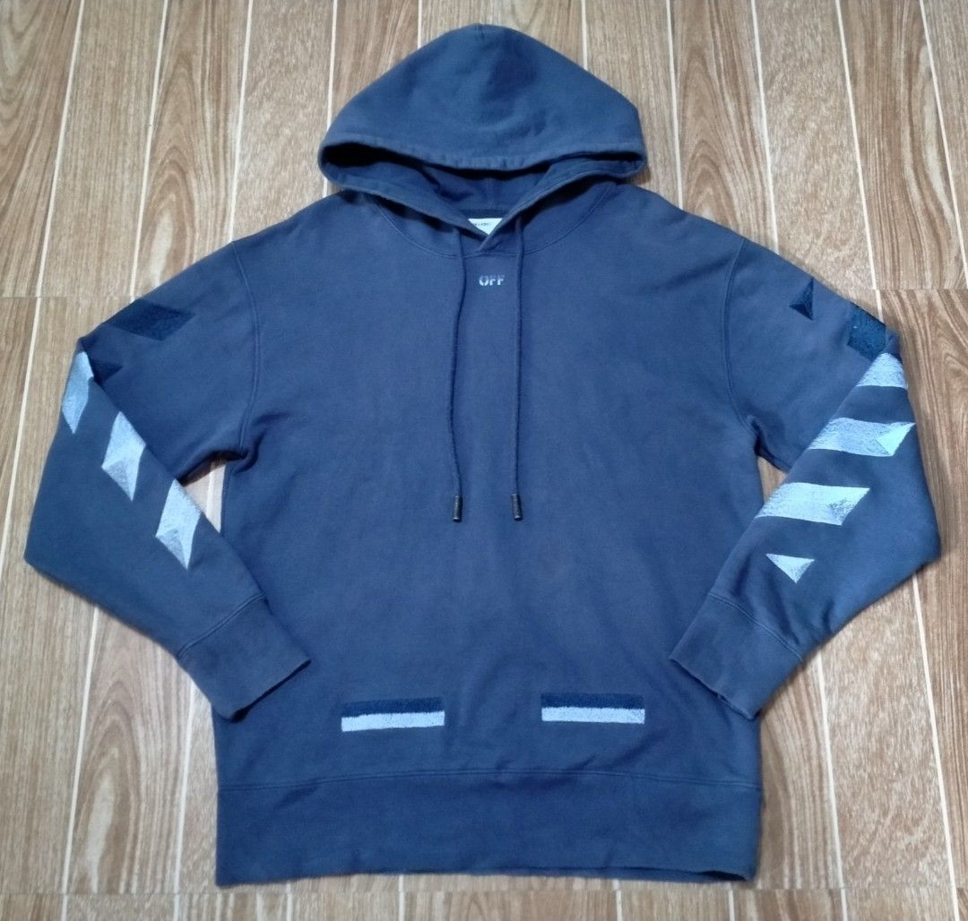 OFF WHITE HOODIE SWEATSHIRT (Category: Hoodies) located in Cabuyao City. Submitted by Bike_Clothing10 (Listing ID 1462687971, Image 1). Description: READ FIRST... FOR SALE: OFF WHITE HOODIE SWEATSHIRT Excellent Condition Looks New Large Fit to XL Dimes: 23.5 x 28 inches Heavy Cotton Embroidered Solid Quality NOTE: -OFF/LEGIT -Cut Wash Tag -Color may differ due to lightning. PRICE: 1650 Free Shipping PICK UP OR SHIPPING ONLY LOCATION: Cabuyao Lagu