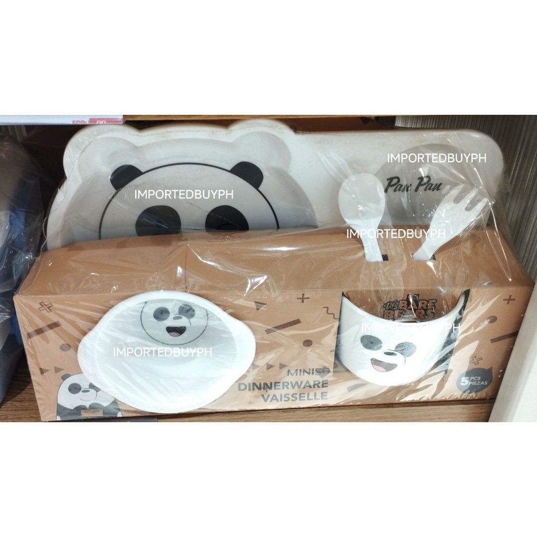 Official We Bare Bears 5 Pieces Dinnerware Limited Stocks (Category: Dinnerware & Cutlery) located in Rizal. Submitted by importedbuyph (Listing ID 1462698720, Image 1). Description: 💯 ORIGINAL BRAND NEW OFFICIAL Payment first Collecting orders cut off every Friday. Delivery the next Week days. No rush delivery 🫶🏻.