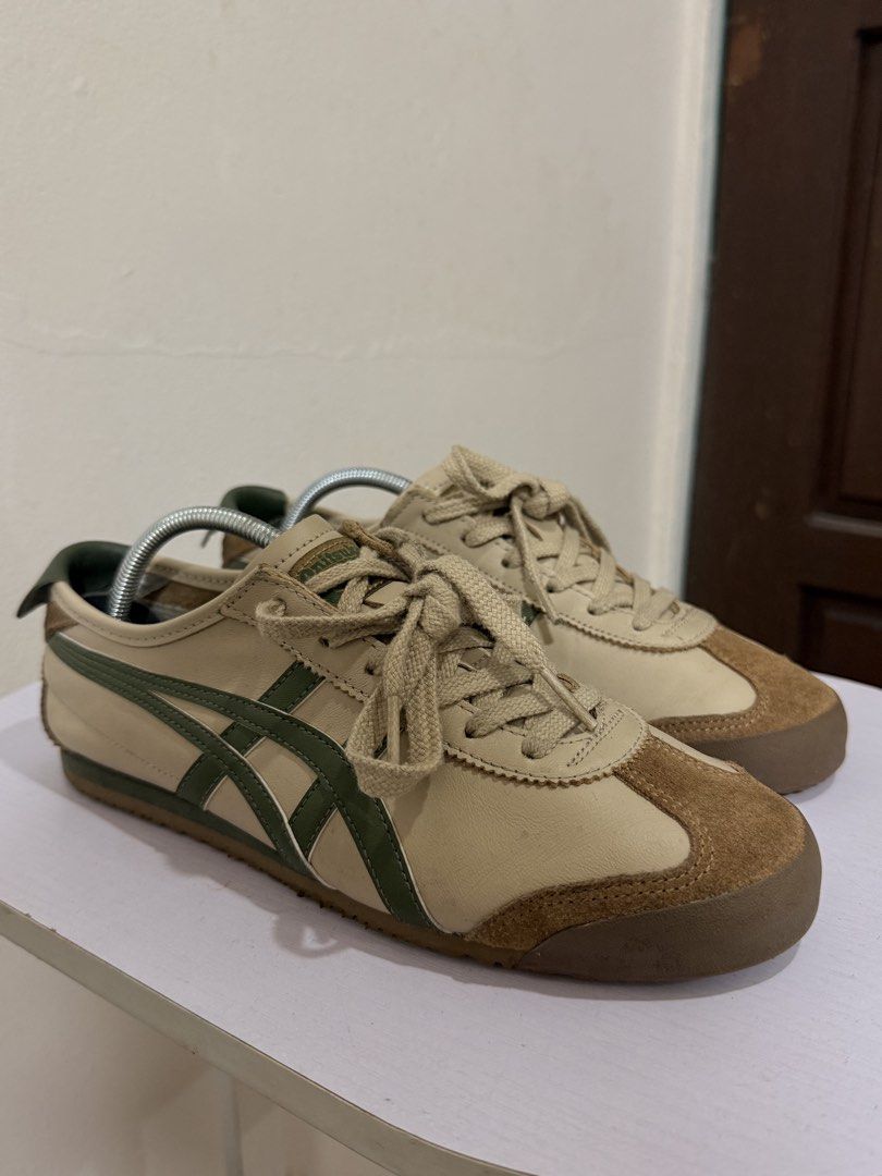 Onitsuka Tiger Mexico 66 (Category: Sneakers) located in Manila. Submitted by activepeach (Listing ID 1462861442, Image 1). Description: Auth Onitsu Mexico 66 Color: Beige / Green Grass Size : 6.5/US Men size EUR:39.5 Uk :5 1/2 CM: 25.0 CN: 250(2.5) No longer need.