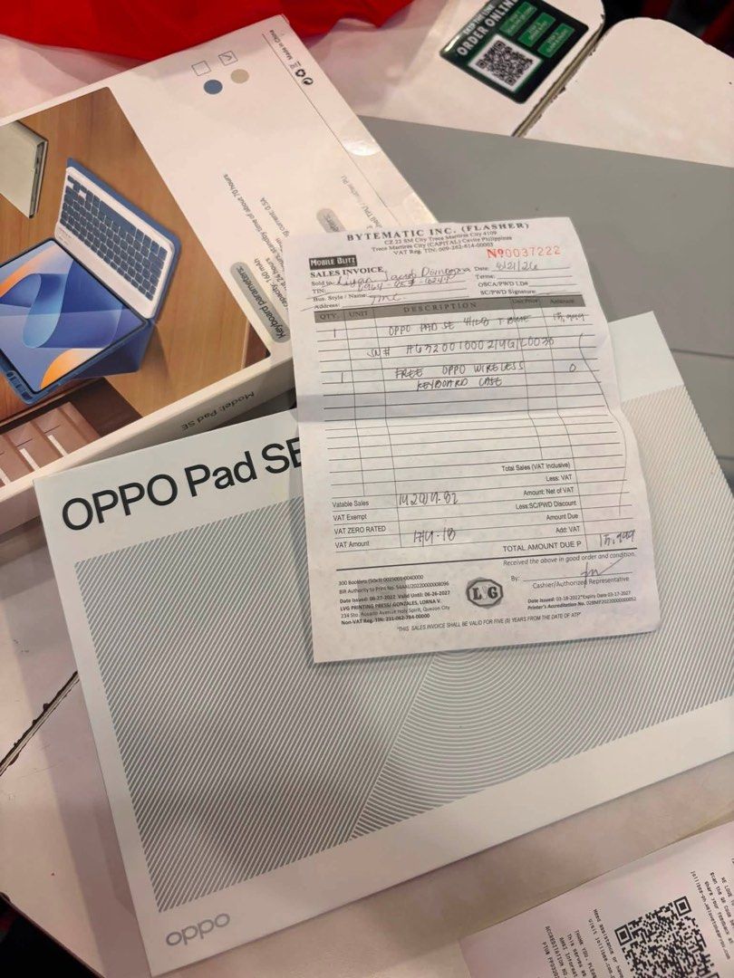 Oppo pad SE (Category: Android) located in Manila. Submitted by liyana080898 (Listing ID 1462725997, Image 2). Description: Oppo pad SE, complete set. WiFi Version! Trece Loc PM! Nego pa sa sure buyer.