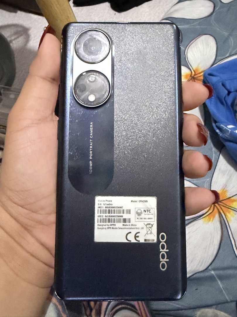 OPPO RENO 8T 5G (Category: OPPO) located in Pasig City. Submitted by cathy.massage.official (Listing ID 1462860842, Image 2). Description: WHAT U SEE IS WHAT U GET NO ISSUE NO REPAIR HISTORY WITH BOX,CASE AND CHARGER MINIMAL DENTS YES PASIG ROSARIO LOCATION.