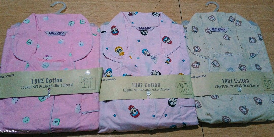 Original baleno sleepwear (Category: Undergarments & Loungewear) located in San Juan City. Submitted by mnj29 (Listing ID 1462836265, Image 1). Description: original BRANDNEW baleno sleepwear (FOR ADULT) SIZE LARGE I HAVE ALSO SMALL MEDIUM XL DEFERENT DESIG JUST PM ME 😊.