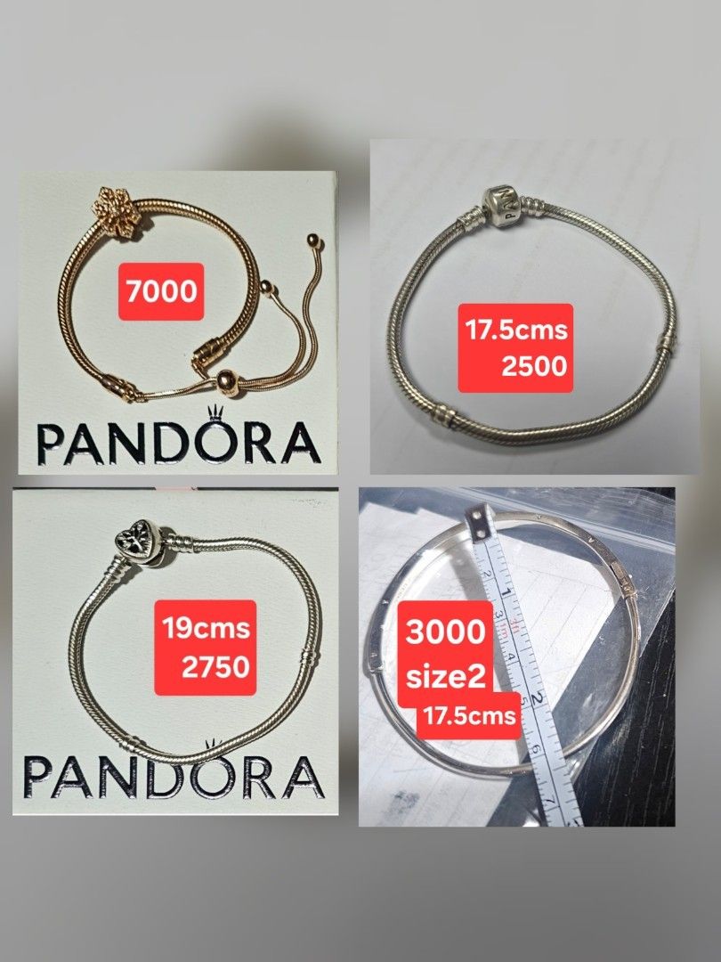 Pandora bracelets bangle 14k rose gold (Category: Bracelets) located in Manila. Submitted by onlinesmartshopping12 (Listing ID 1462846055, Image 1). Description: NEW Rosegold WITH RECEIPT NEW Bangle is new WITH RECEIPT size 2 NEW Family NO RECEIPT 19 cms USED Barrel NO RECEIPT 17.5cms all with box.