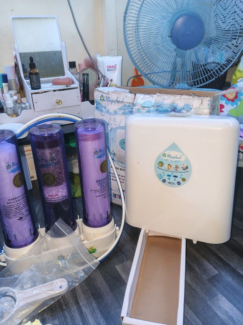 Pauline Camantigue (Category: Water Purifiers & Dispensers) located in Manila. Submitted by pauwiecams_23 (Listing ID 1461870396, Image 3). Description: MEGAFRESH WATER PURIFIER HEALTHYPH +3 – BRAND NEW / UNUSED 💜 ✨ 100% UNUSED – STOCK LANG 📌 Nadoble lang kaya binebenta 📌 Complete set 📌 Authentic Megafresh 📌 Never been used / installed 📌 Good condition, ready to use 💰 Original price: ₱19,999 🏷️ Selling price: ₱_____ — negotiable sa sure b