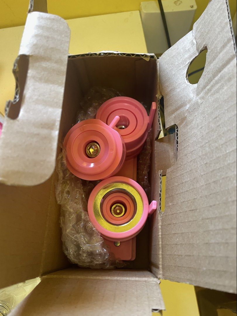 Pink Button Maker Machine with Button Parts (Category: Craft Supplies & Tools) located in Infanta. Submitted by frandez (Listing ID 1462755534, Image 3). Description: - Pink button maker machine - Includes various sizes of button parts (machine, molds, shells, pins) - Ideal for DIY projects and small businesses - Features easy-to-use lever action - All parts are in original packaging Still in good condition.