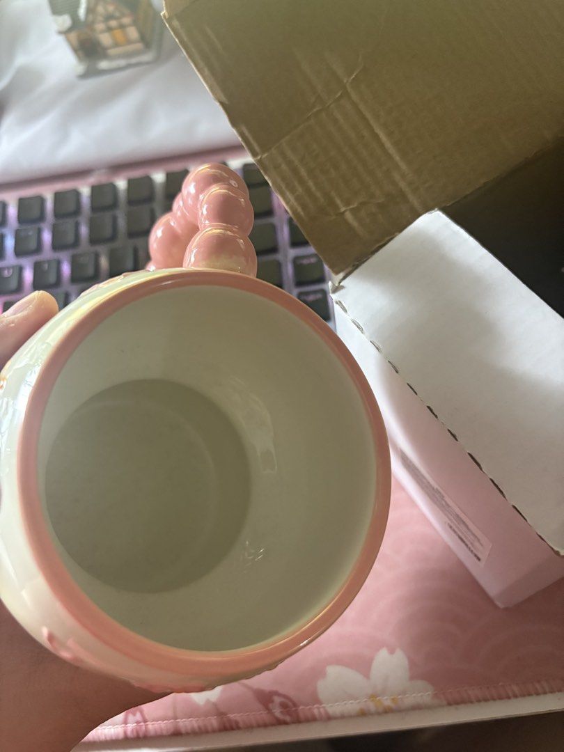 Pink Flower Mug (Category: Cookware & Accessories) located in General Trias. Submitted by misousoup (Listing ID 1462730110, Image 2). Description: - Brand new - from kkv - rfs: not being used.