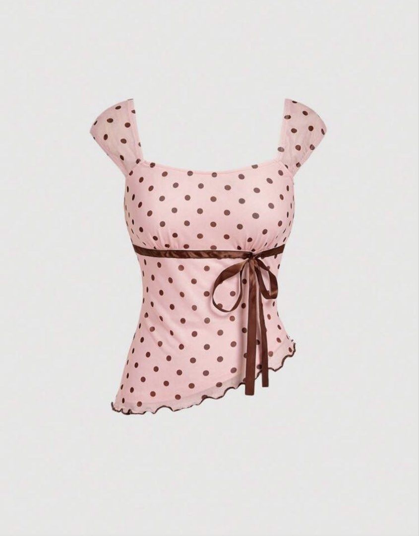Pink Polka Dot Top (Category: Blouses) located in Marikina City. Submitted by saiaku24 (Listing ID 1462845805, Image 1). Description: Never used Price is negotiable .