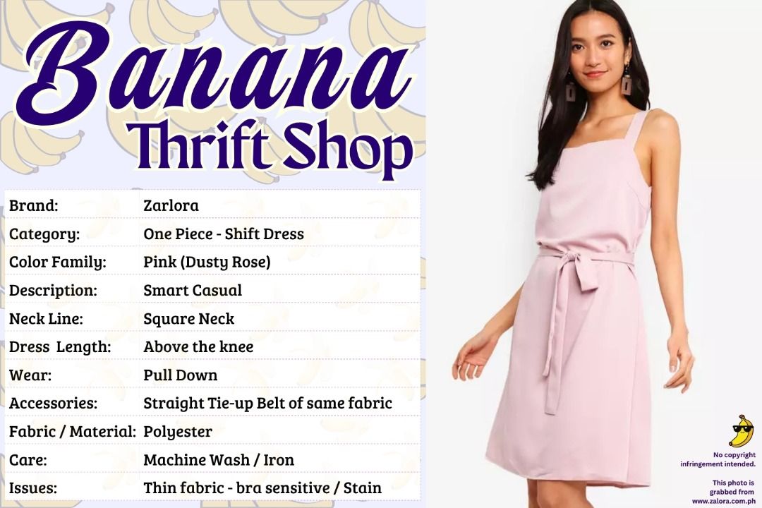 Pink Square Neck Shift Dress (Category: Dresses) located in Malolos. Submitted by bananathrifts2026 (Listing ID 1462795736, Image 1). Description: Item is on-hand and not in use. Reason for Selling: Decluttering (actual photos to-follow).