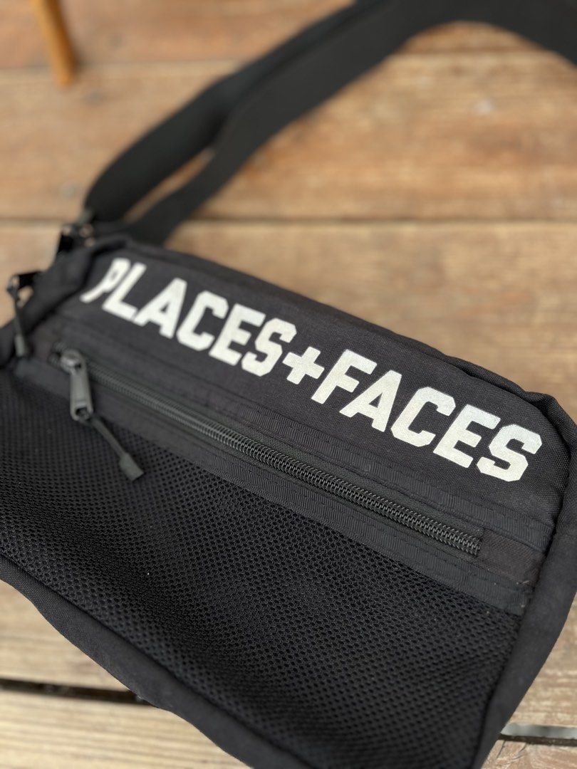 PLACES+FACES Black Crossbody Bag (Category: Sling Bags) located in Baguio. Submitted by fromthecrates (Listing ID 1462681307, Image 2). Description: - Brand: PLACES+FACES - Color: Black - Style: Crossbody bag - Features: Main zippered compartment, front zippered pocket with mesh overlay - Strap: Adjustable for comfort - Interior: Clean with pockets for organization - Ideal for: Carrying everyday essentials.