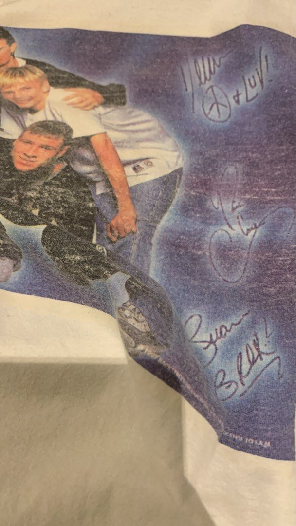 PLUS Basic T-Shirt White Size M - Boy Band Graphic Print (Category: Tshirts & Polo Shirts ) located in Manila. Submitted by vintaurafindsco. (Listing ID 1462745775, Image 3). Description: 21x29.