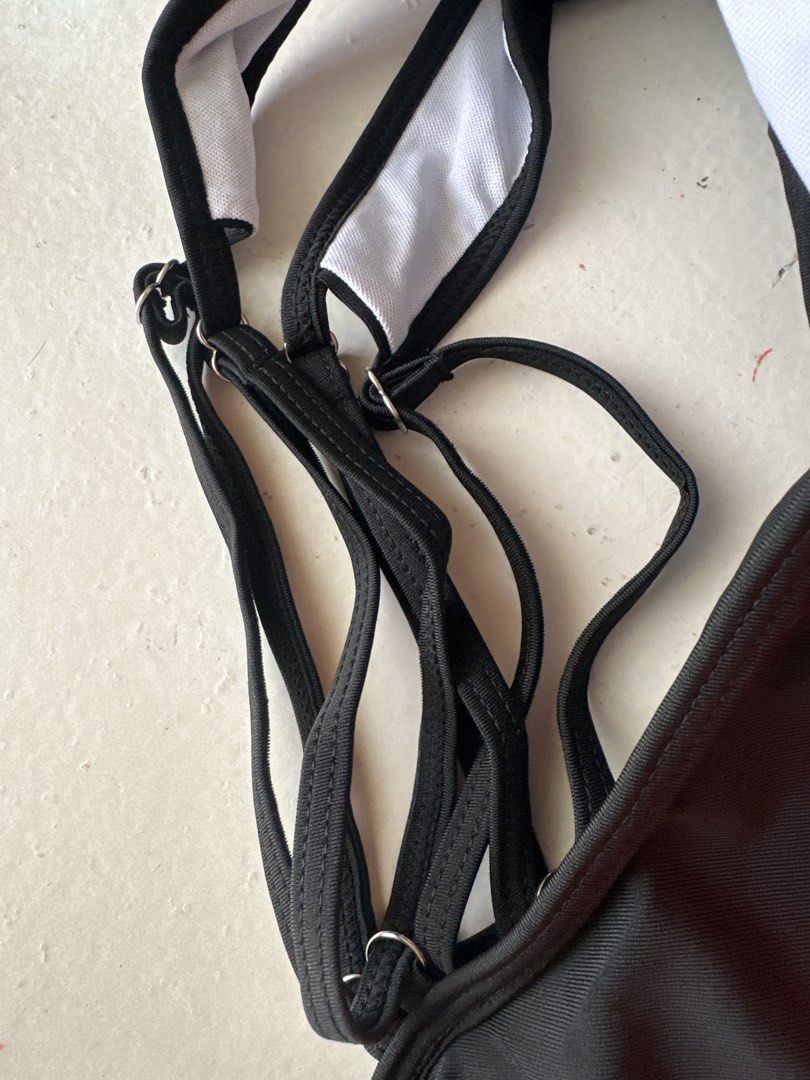 Plus size 2 Piece High Waisted Bikini (Padded) (Category: Bikinis & Swimsuits) located in Calamba. Submitted by iso.cc (Listing ID 1462731219, Image 2). Description: XL on tag, Brand New (Sinukat lang po, maluwag siya sa 41" bust) - with pads - adjustable shoulder string - covered tummy (mahaba po yung front).