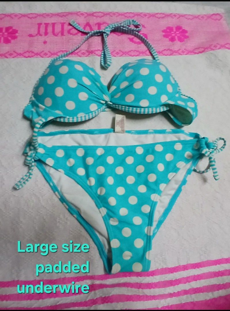 Polka twopiece (Category: Bikinis & Swimsuits) located in Quezon City. Submitted by charchartindahan (Listing ID 1462793951, Image 1). Description: 🔴thrift, kindly check the photo & need wash before use, double push up bra 🔴Gcash payment, by pick up & Jrs Express 🔴loc.near U.P Diliman Q.V C.